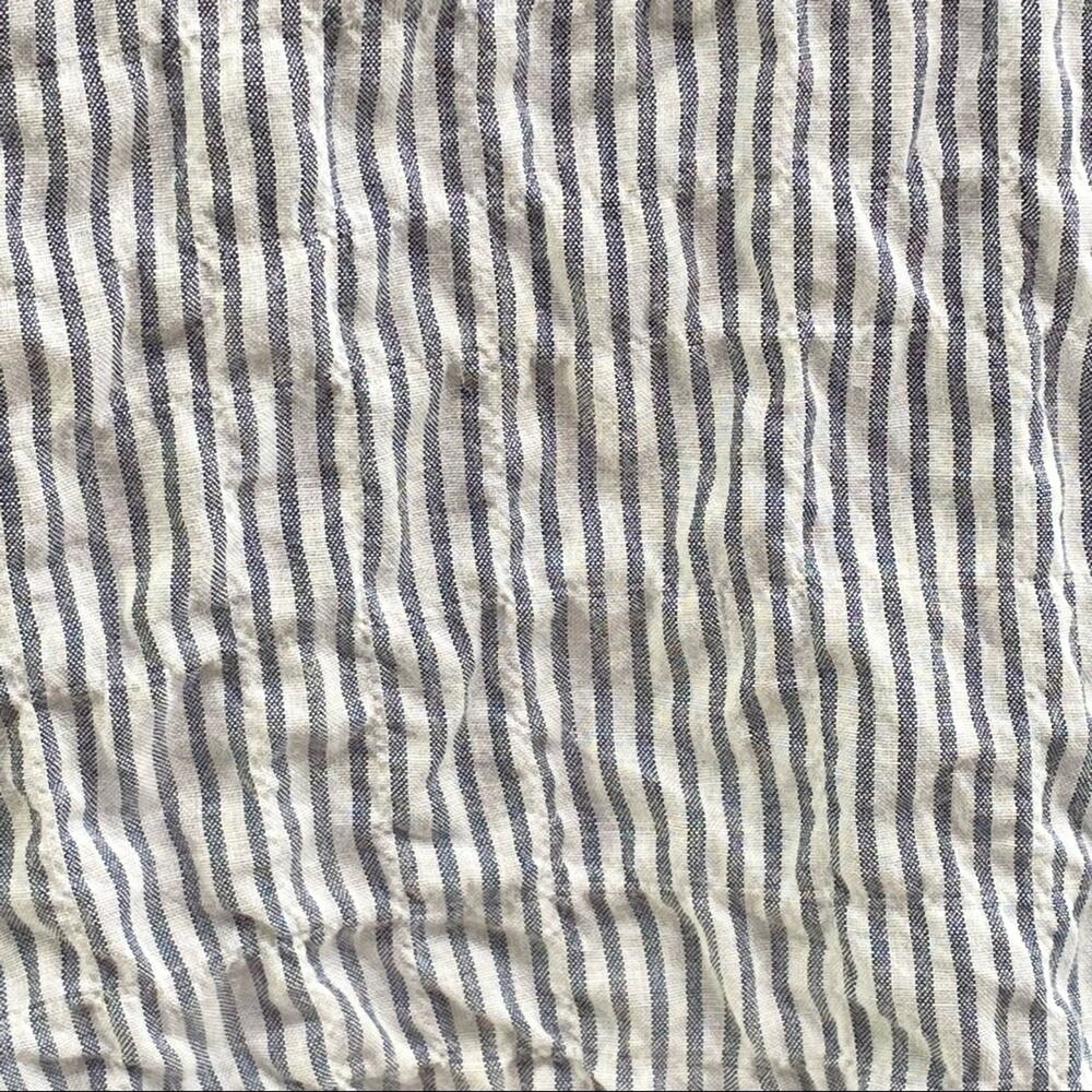 Anthro Drew Striped Top Womens Size S Blue Gray Crinkle Front Knit Back - Picture 12 of 15